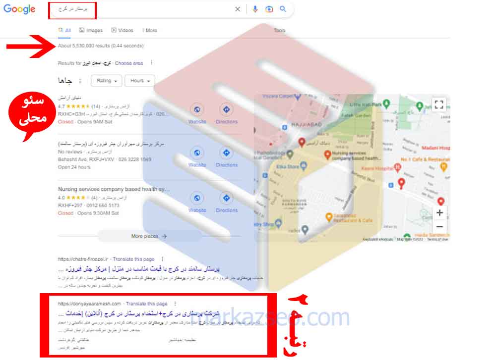 نمونه کار سئو