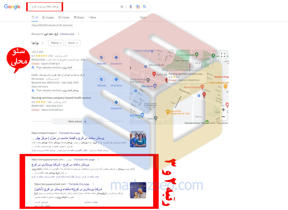 نمونه کار سئو